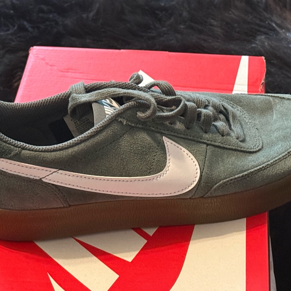 Nike Men's Olive Suede Sneakers